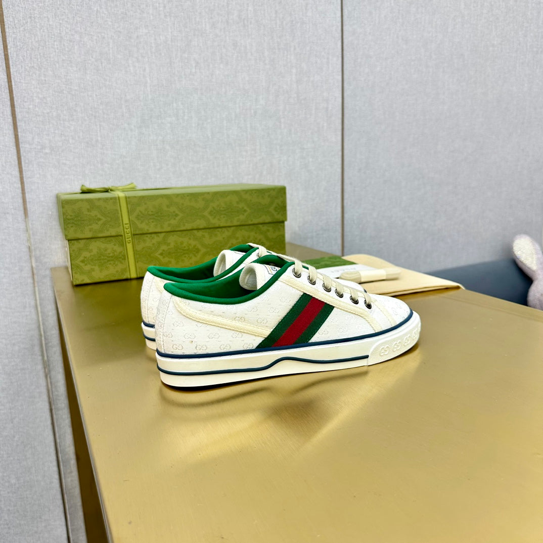GUCCI TENNIS 1977 TRAINER WHITE CANVAS