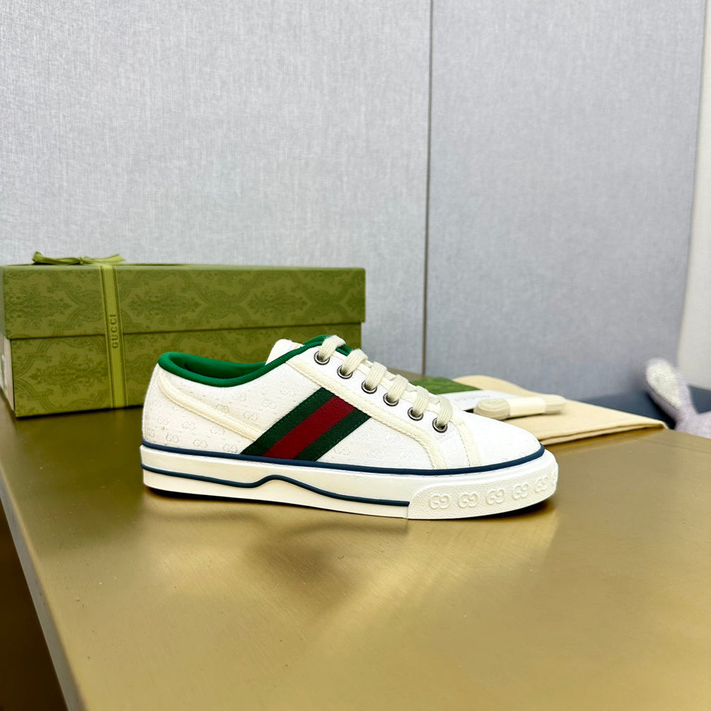 GUCCI TENNIS 1977 TRAINER WHITE CANVAS
