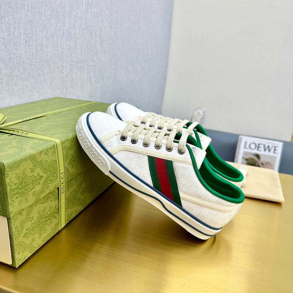 GUCCI TENNIS 1977 TRAINER WHITE CANVAS