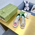 GUCCI TENNIS 1977 TRAINER CANVAS WITH FLOWERS MOTIF