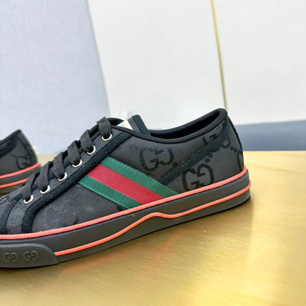 GUCCI TENNIS 1977 TRAINER BLACK CANVAS