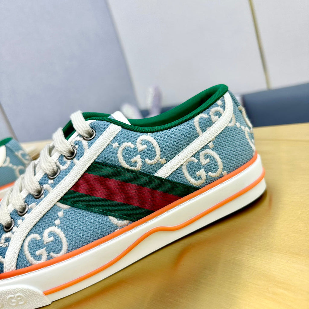 GUCCI TENNIS 1977 TRAINER BLUE CANVAS