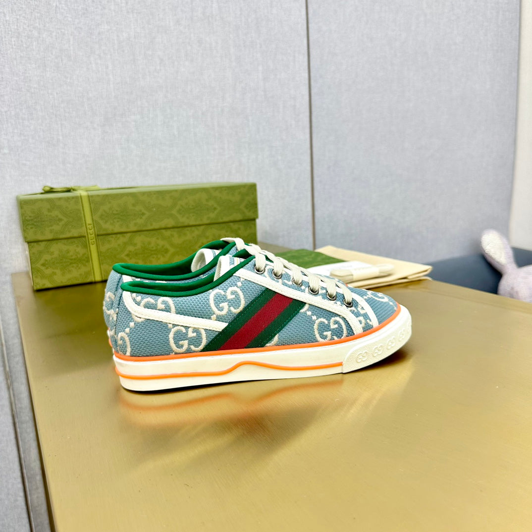 GUCCI TENNIS 1977 TRAINER BLUE CANVAS