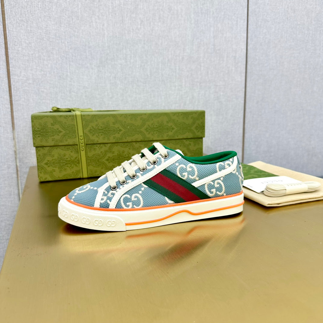 GUCCI TENNIS 1977 TRAINER BLUE CANVAS
