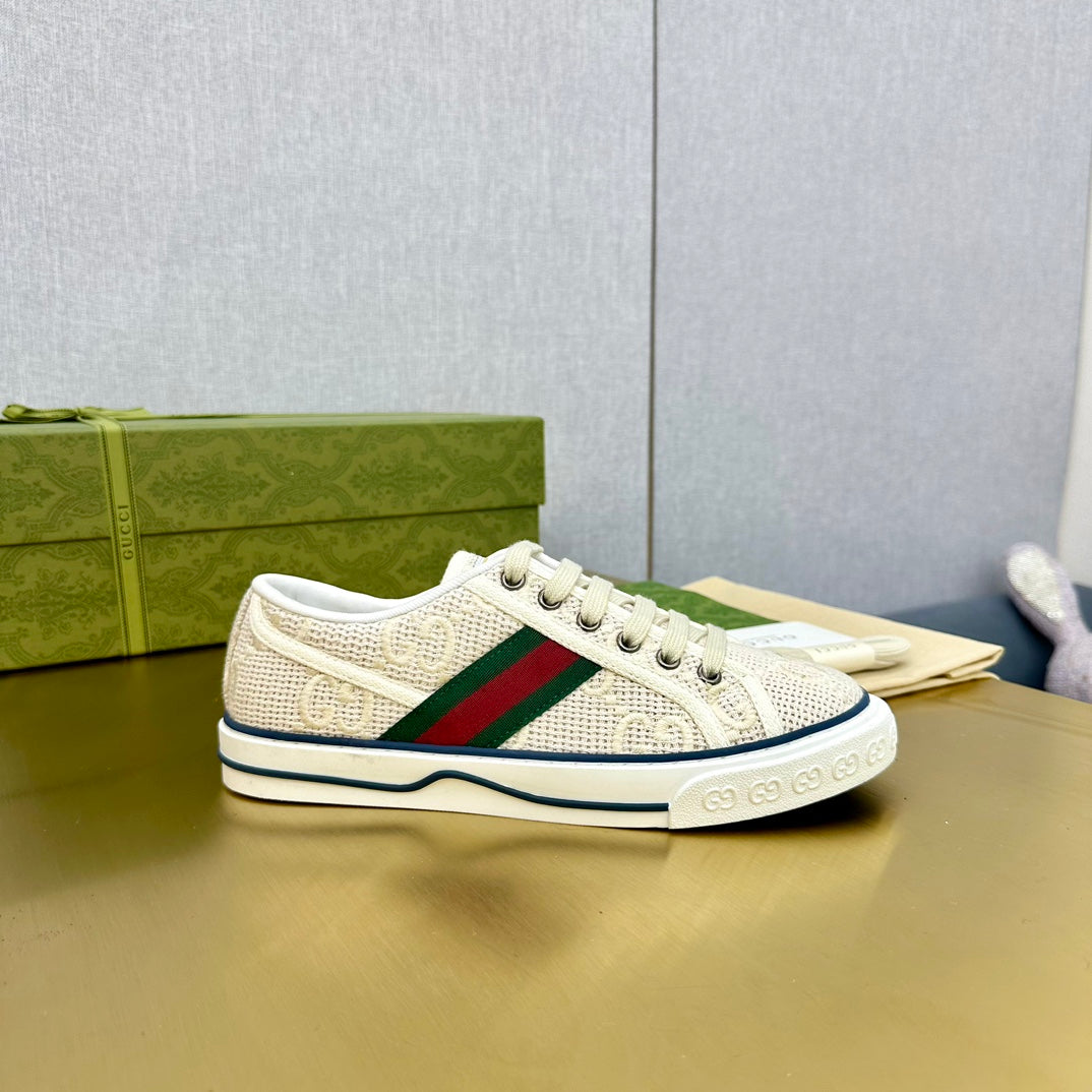 GUCCI TENNIS 1977 TRAINER CREAMY WHITE CANVAS