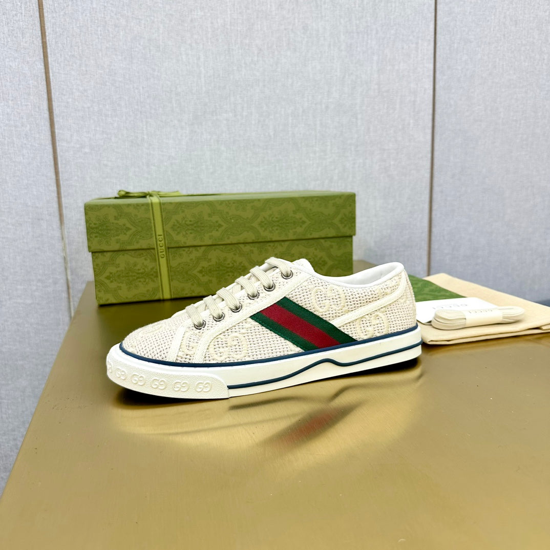 GUCCI TENNIS 1977 TRAINER CREAMY WHITE CANVAS