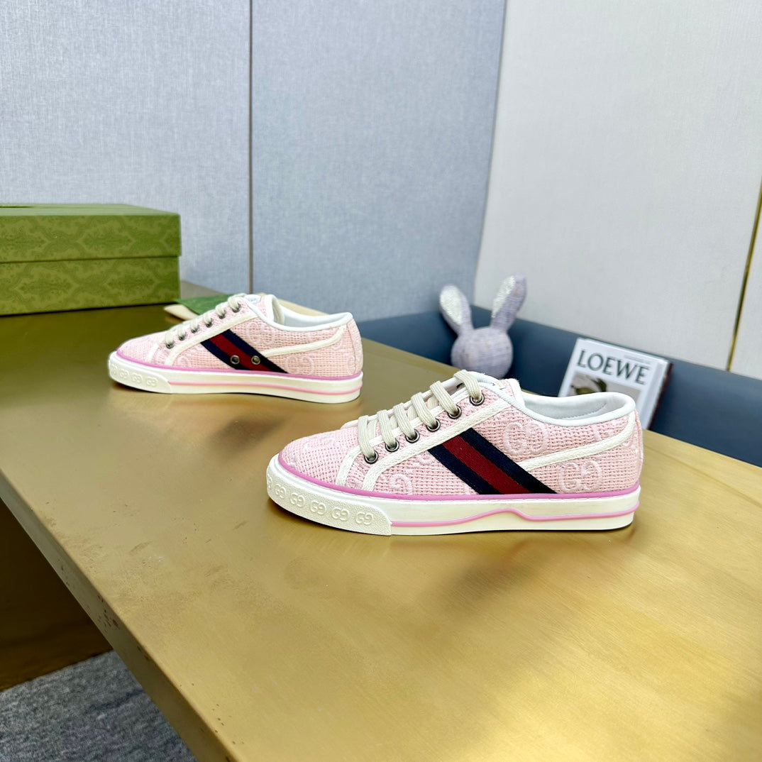 GUCCI TENNIS 1977 TRAINER LIGHT PINK CANVAS