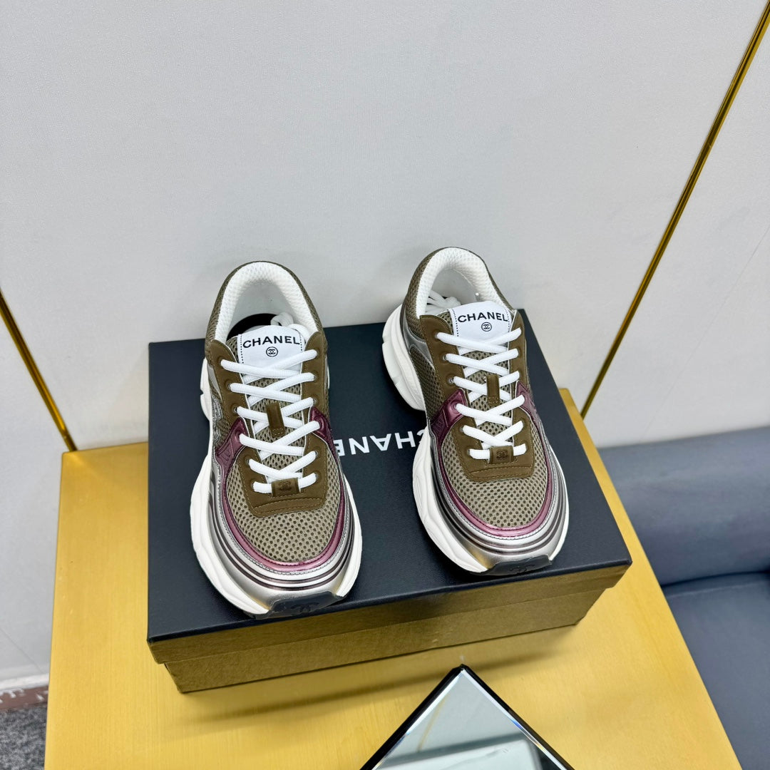 CHANEL DAD SNEAKER IN COLORFUL CALFSKIN AND BREATHABLE MESH