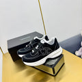 CHANEL SNEAKER IN BLACK MIX WHITE BREATHABLE FABRIC