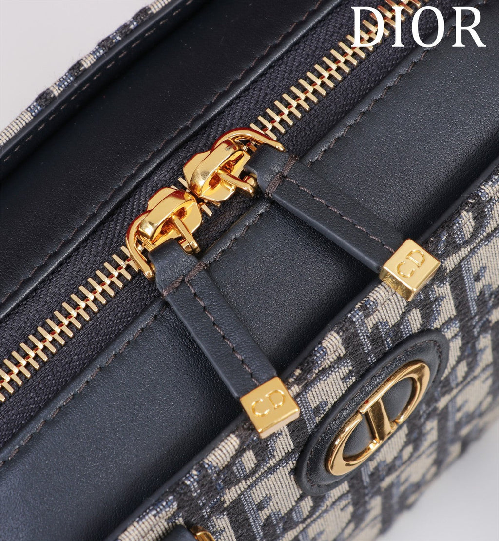 DIOR MONTAIGNE MINI DOCTOR BAG 20 IN BLACK MONOGRAM OBLIQUE JACQUARD MIX CALFSKIN