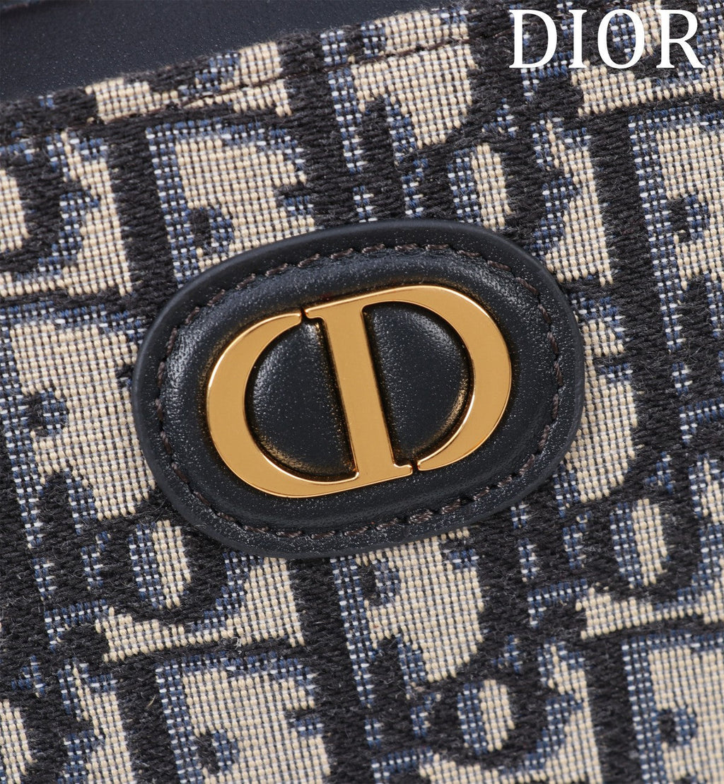 DIOR MONTAIGNE MINI DOCTOR BAG 20 IN BLACK MONOGRAM OBLIQUE JACQUARD MIX CALFSKIN