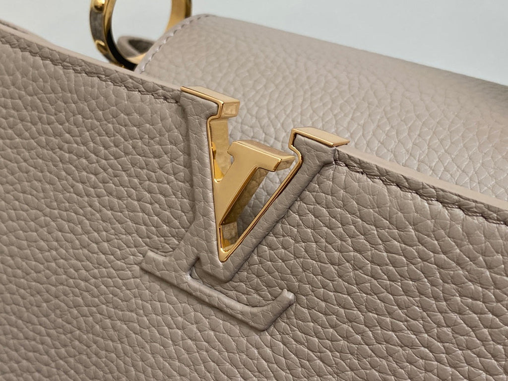 LOUIS VUITTON CAPUCINES BB 27 IN KHAKI BROWN TAURILLON