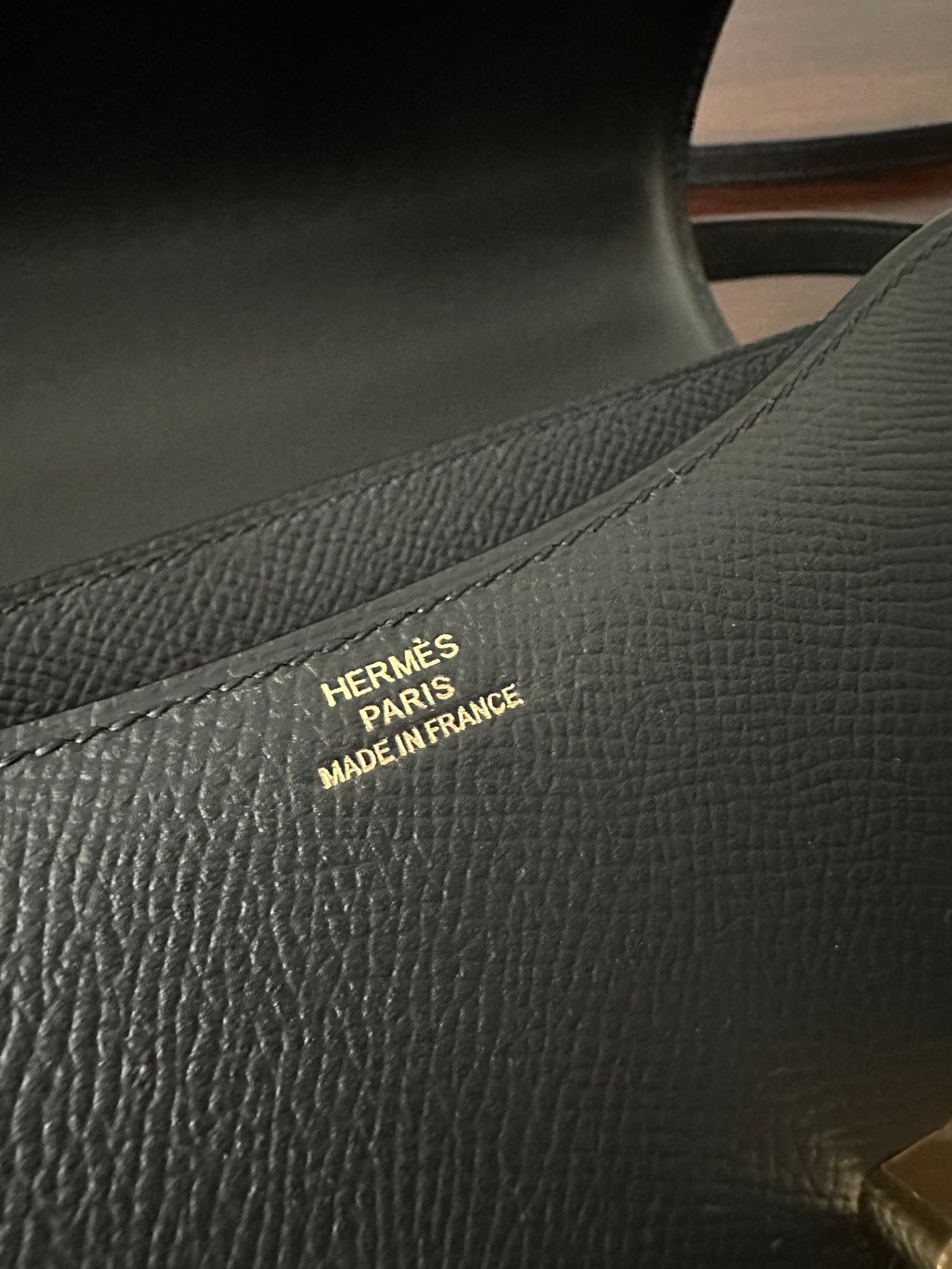 HERMES CONSTANCE 18 BLACK EPSOM GOLD HARDWARE
