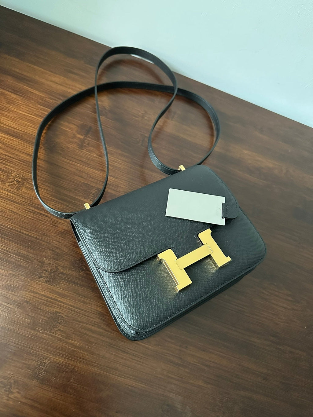 HERMES CONSTANCE 18 BLACK EPSOM GOLD HARDWARE