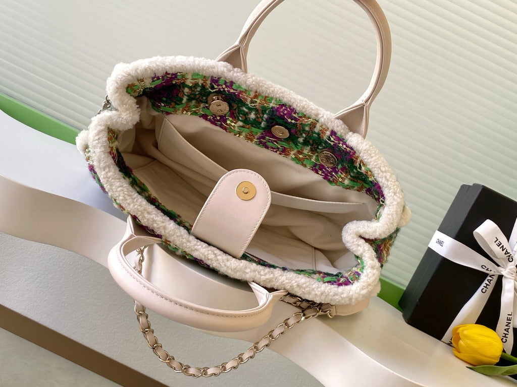 CHANEL 25S SHOPPING BAG 34 IN MULTICOLOR TWEED