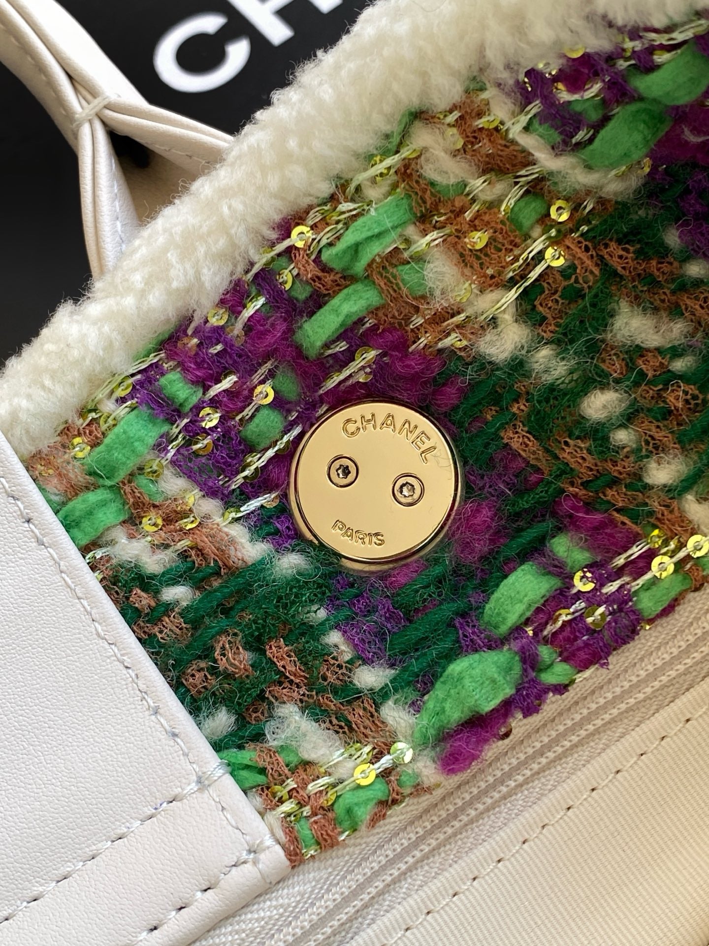 CHANEL 25S SHOPPING BAG 34 IN MULTICOLOR TWEED
