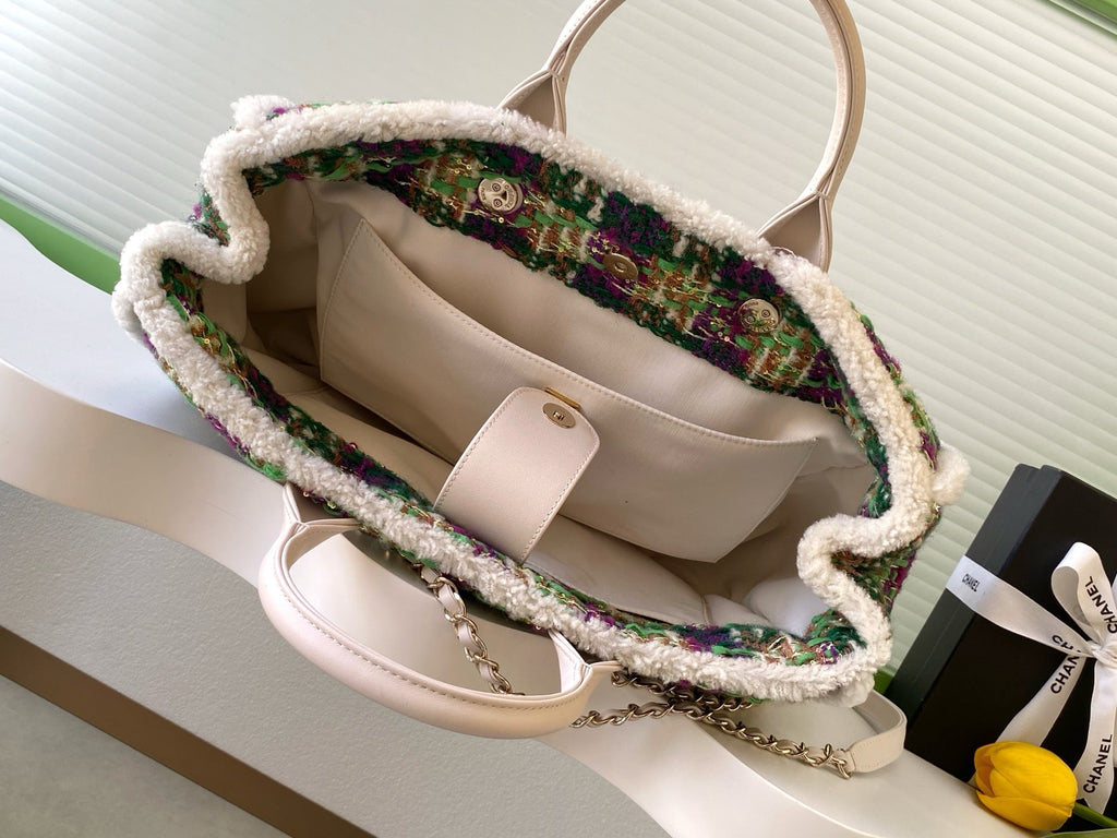 CHANEL 25S SHOPPING BAG 40 IN MULTICOLOR TWEED