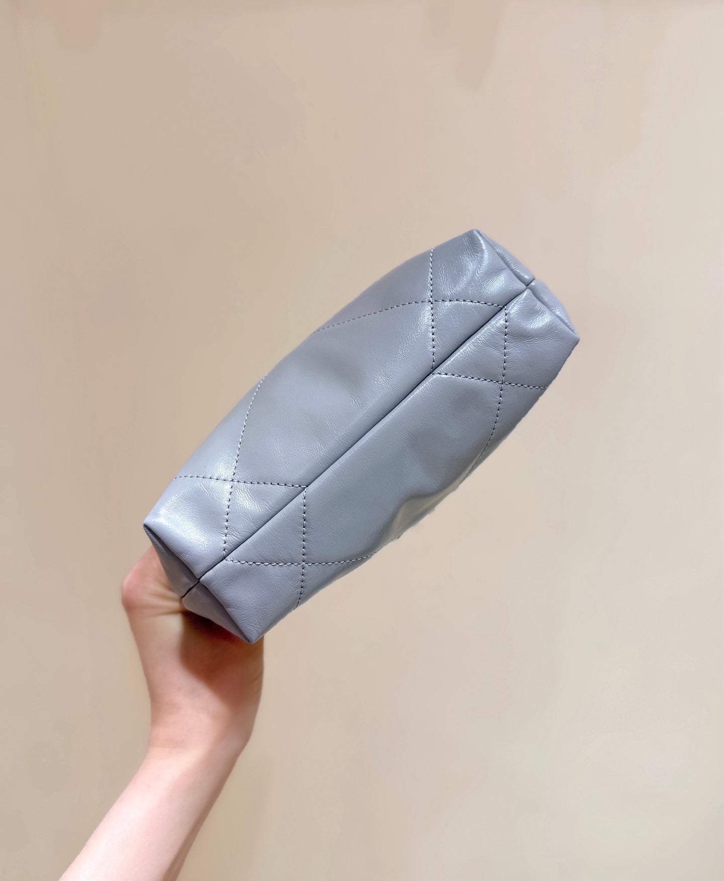 CHANEL 25S  HOBO MINI BAG 20 IN GREY LAMBSKIN