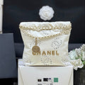 CHANEL 25S  MINI BAG 20 IN  IVORY LAMBSKIN