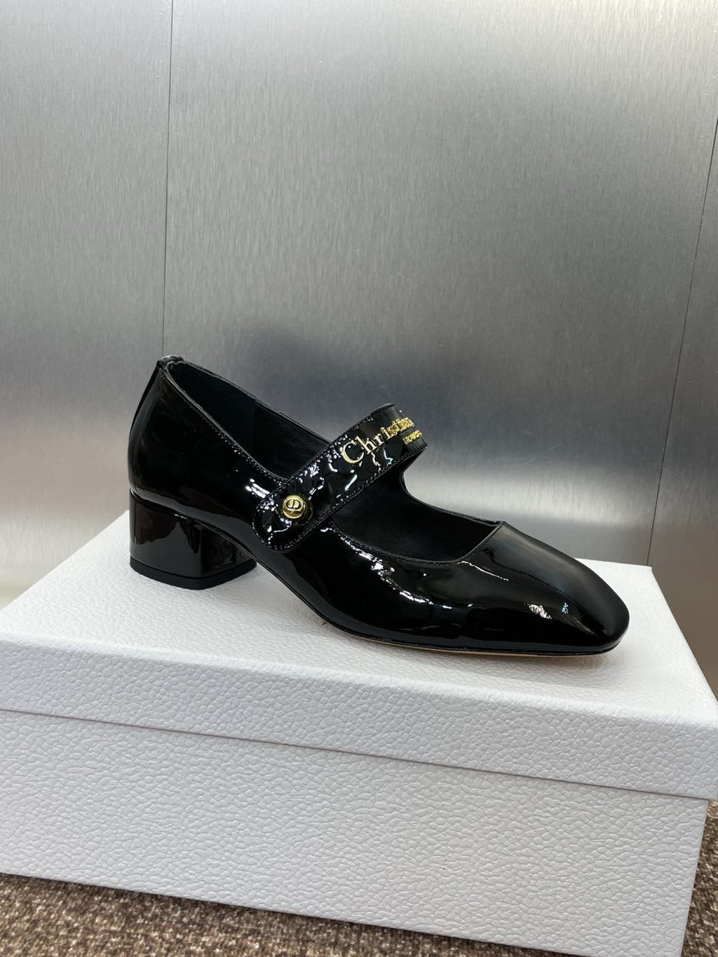 DIOR MEDIUM 35 MM HEEL PUMP IN BLACK PATENT CALFSKIN