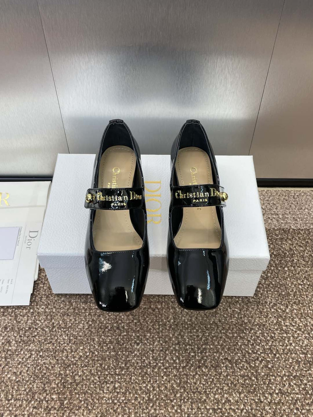 DIOR MEDIUM 35 MM HEEL PUMP IN BLACK PATENT CALFSKIN