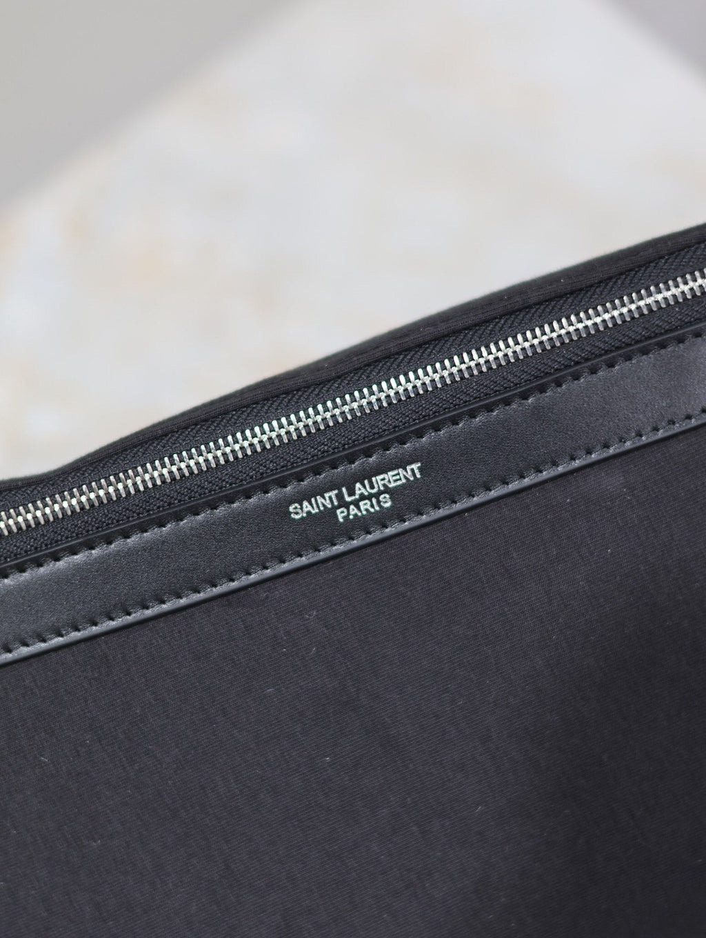 YSL 25S CLASSIC CROSSBODY BAG 26 IN BLACK CANVAS SILVER HARDWRE