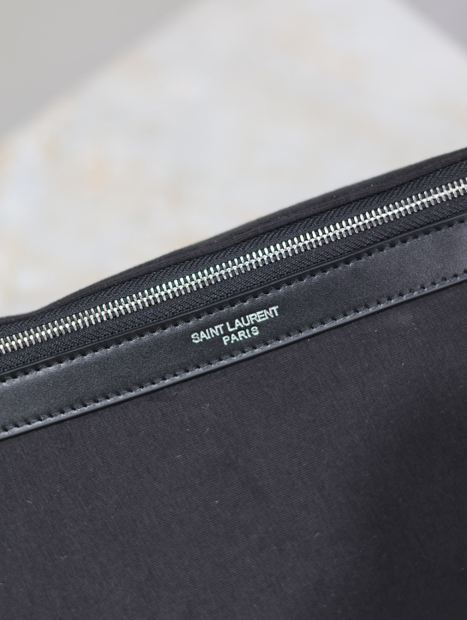 YSL 25S CLASSIC CROSSBODY BAG 26 IN BLACK CANVAS SILVER HARDWRE