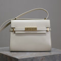 YSL 25S MINI MANHATTAN 19 IN BLANC VINTAGE CALFSKIN GOLD HARDWRE