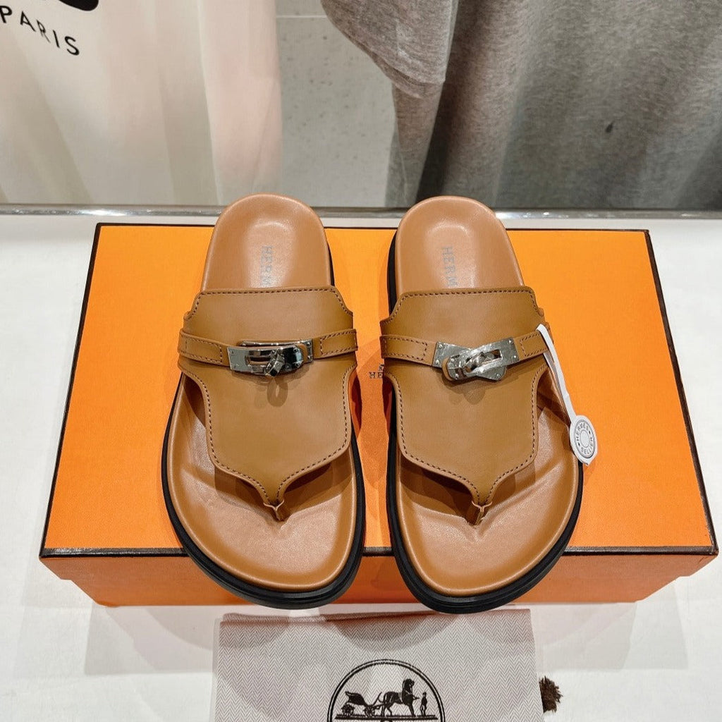 HERMES EMPIRE SANDAL CARAMEL CALFSKIN