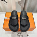 HERMES EMPIRE SANDAL BLACK CALFSKIN