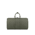 LOUIS VUITTON KEEPALL 50 BANDOULIERE KHAKI EMPREINTE LEATHER