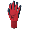 Bastion Munich - Red Nylon Gloves Black Crinkled Latex Coating - (Carton of 120 Pairs) (BSG4712)