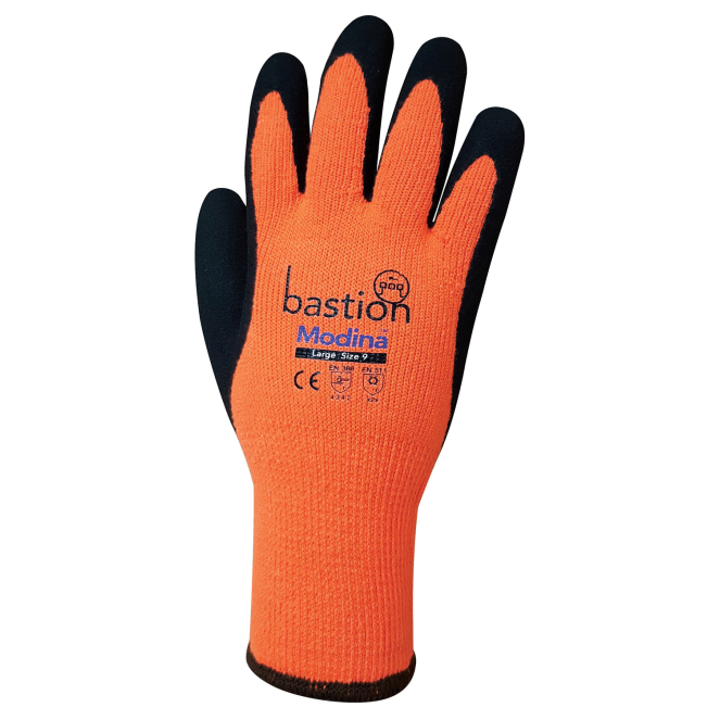 Bastion Modina Orange Acrylic Thermal Gloves - (Carton of 72 Pairs) (BSG7763)