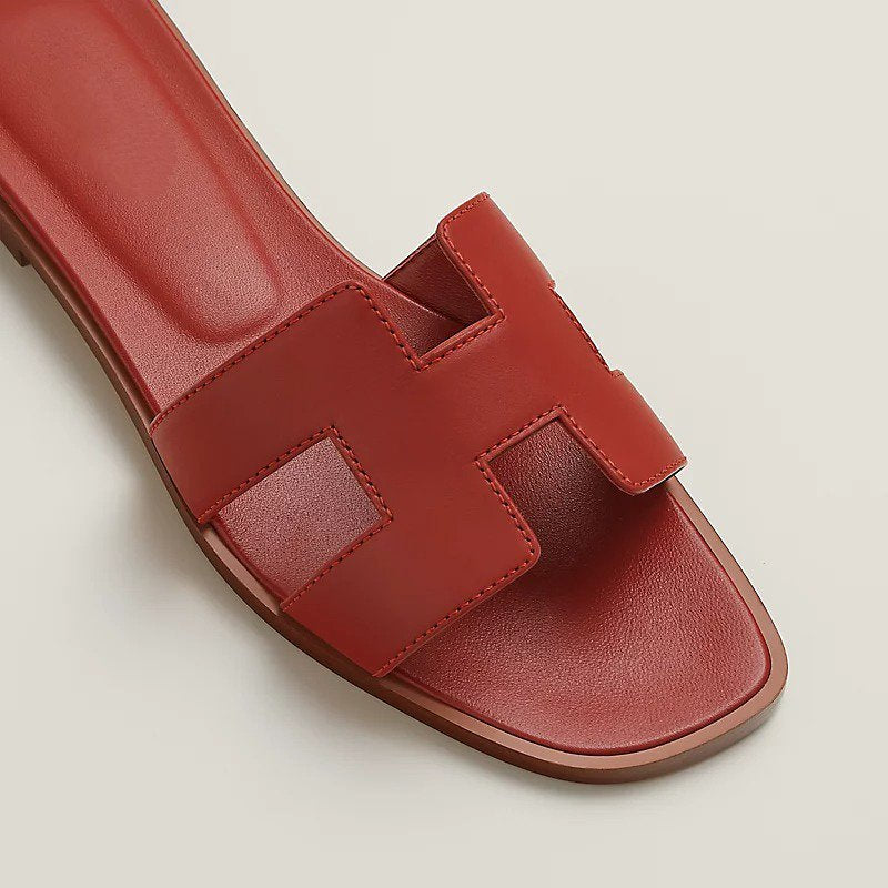 HERMES 0RAN SANDAL ORANGE BRULEE