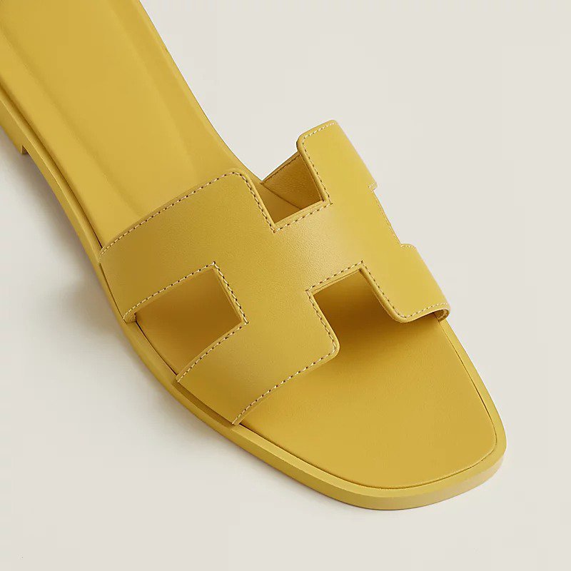 HERMES 0RAN SANDAL JAUNE IMPERIAL