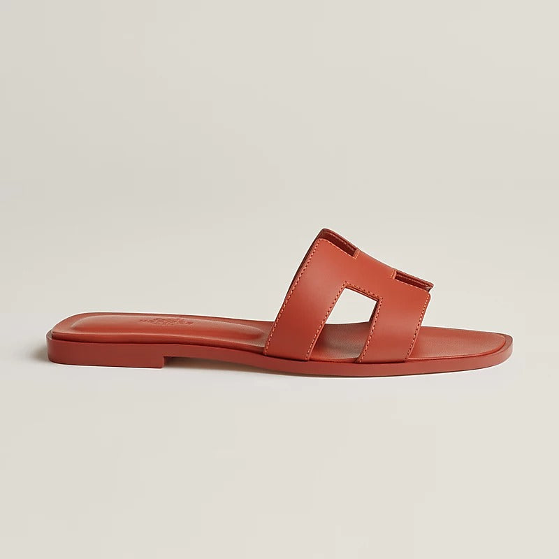 HERMES 0RAN SANDAL ROUGE DE TURIN