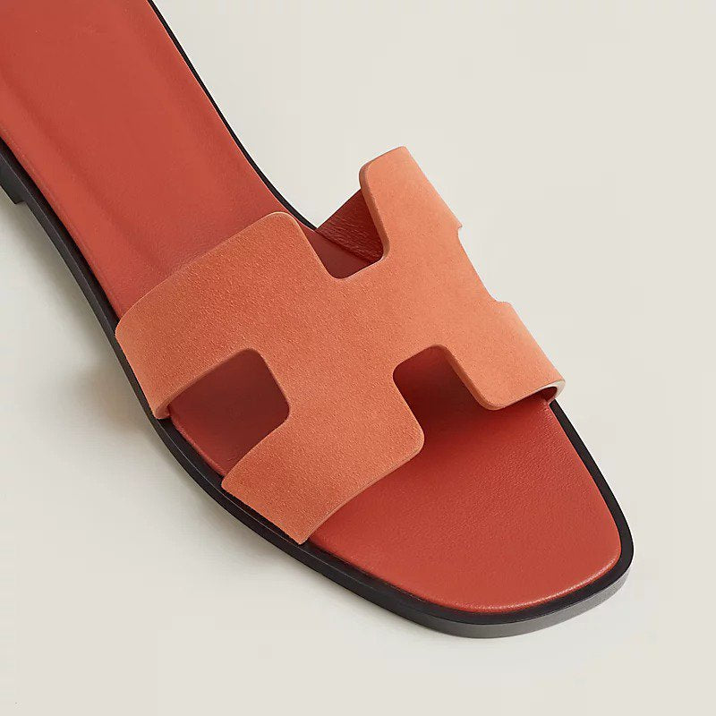 HERMES 0RAN SANDAL ROSE BOIS DE SANTAL
