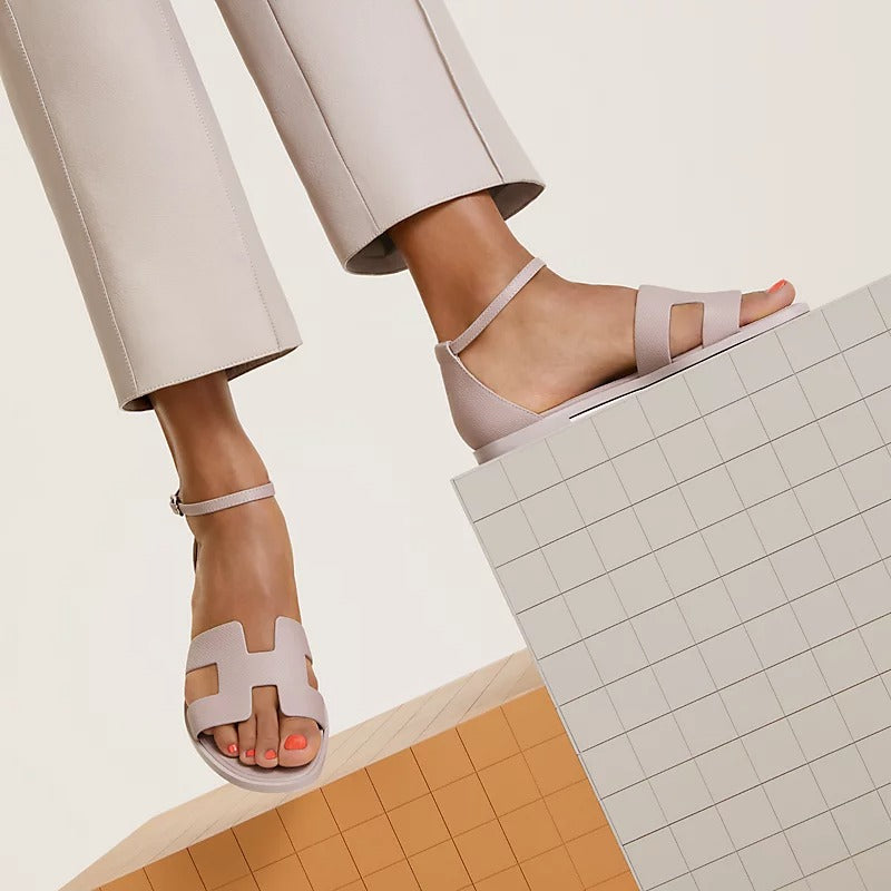 HERMES SANTORINI SANDAL ROSE PORCELAINE