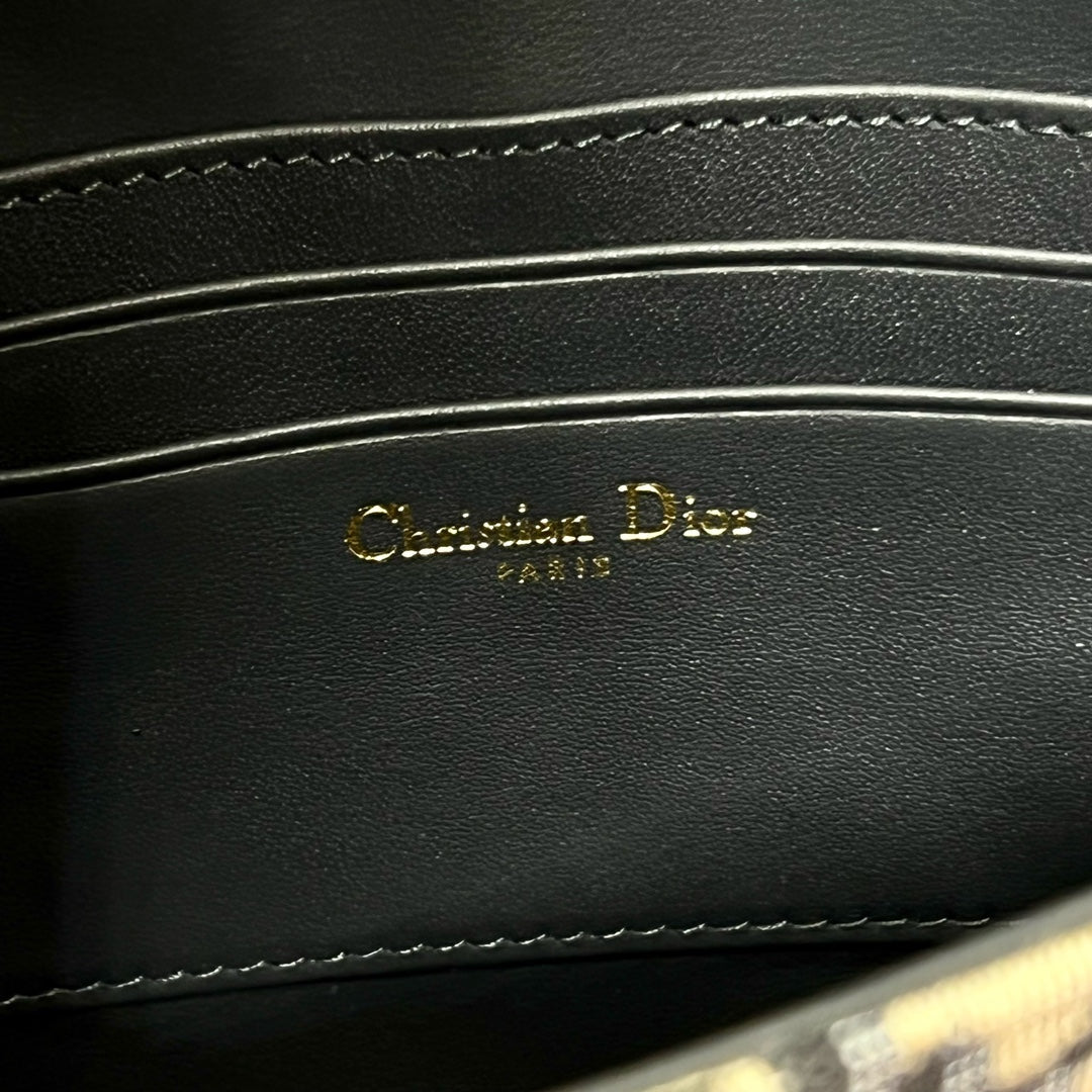 DIOR 30 MONTAIGNE 30CM BLUE OBLIQUE EMBROIDERY