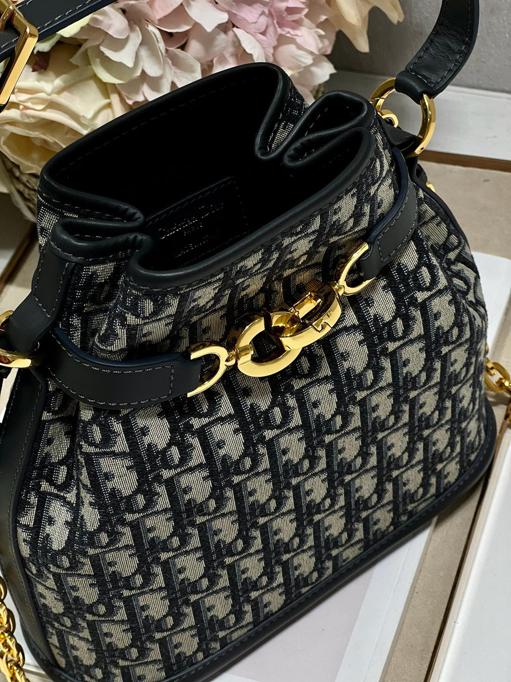 DIOR CEST CD 24CM BLUE OBLIQUE EMBROIDERY