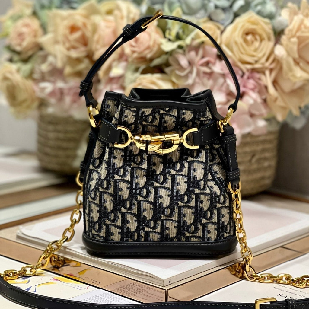 DIOR CEST CD 17CM BLUE OBLIQUE EMBROIDERY