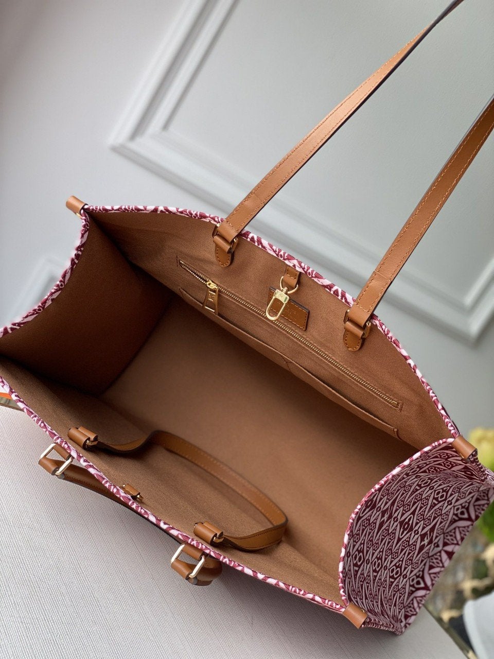 LOUIS VUITTON LV SINCE 1854 ONTHEGO GM BORDEAUX RED TEXTILE